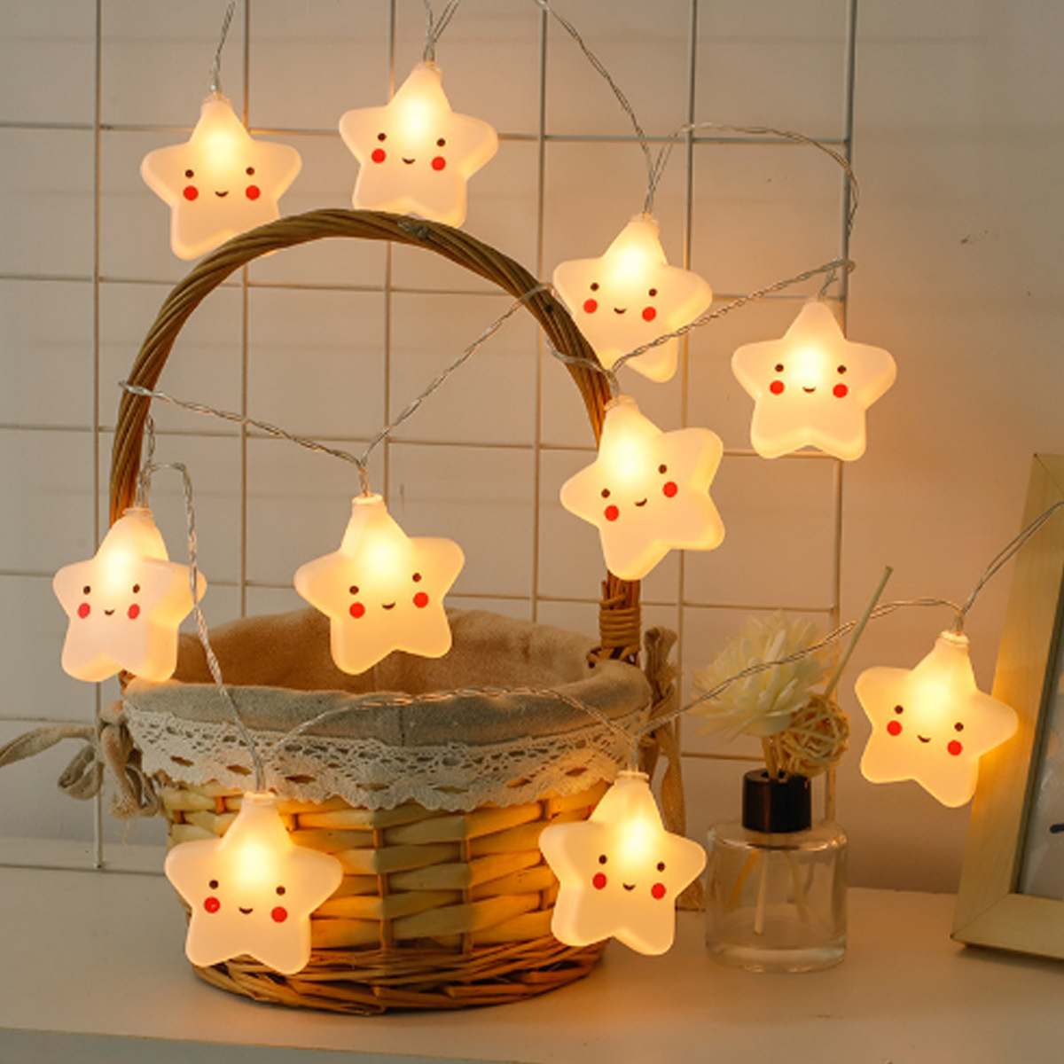 1.5m 10Led Colorful Cloud Star - Baby Nursery Lamp のレビューと価格