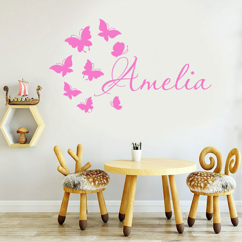 Personalized Girls Name Cartoo - Baby Nursery Wallpaper Girl のレビューと価格