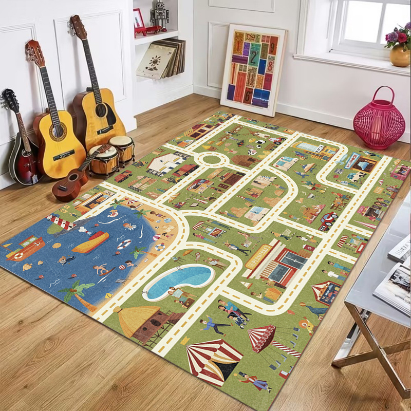 Kids City Road Play Area Rug,  - Soft Rug Nursery のレビューと価格