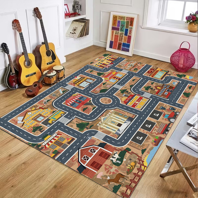 Kids City Road Play Area Rug,  - Soft Rug Nursery のレビューと価格