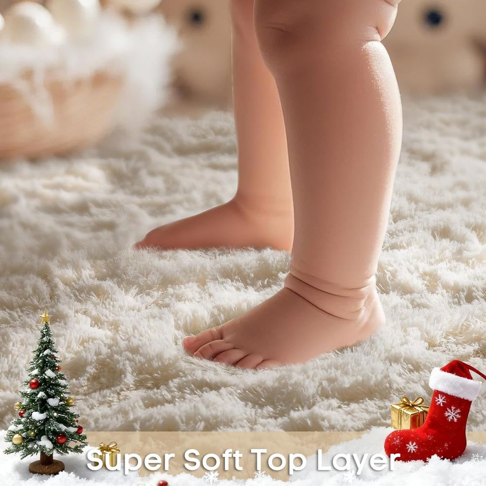 Ivory 9x12 Living Room Carpet, - Soft Rug Nursery のレビューと価格
