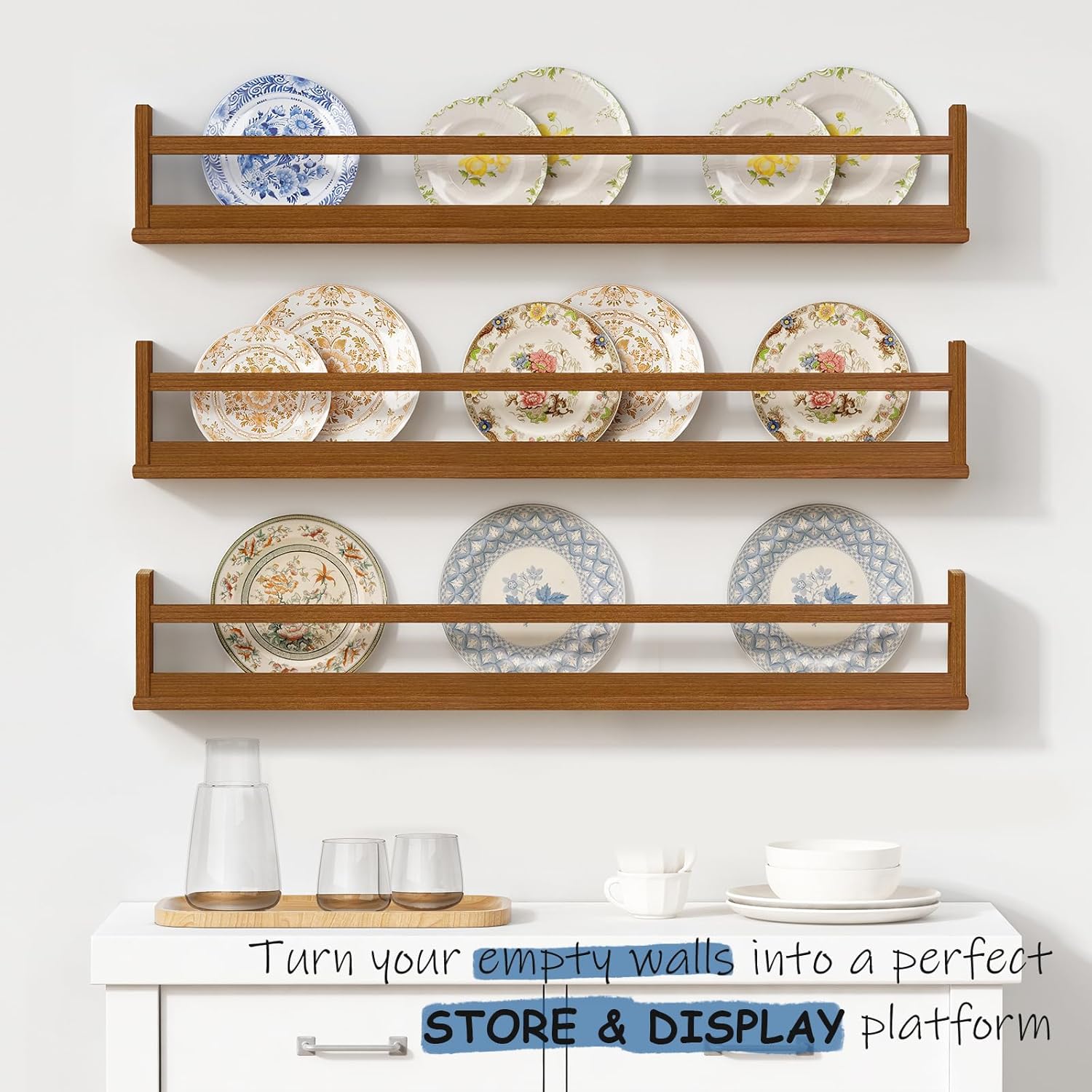 Dark Wood Wall Bookshelf For K - Baby Nursery Floating Shelves のレビューと価格