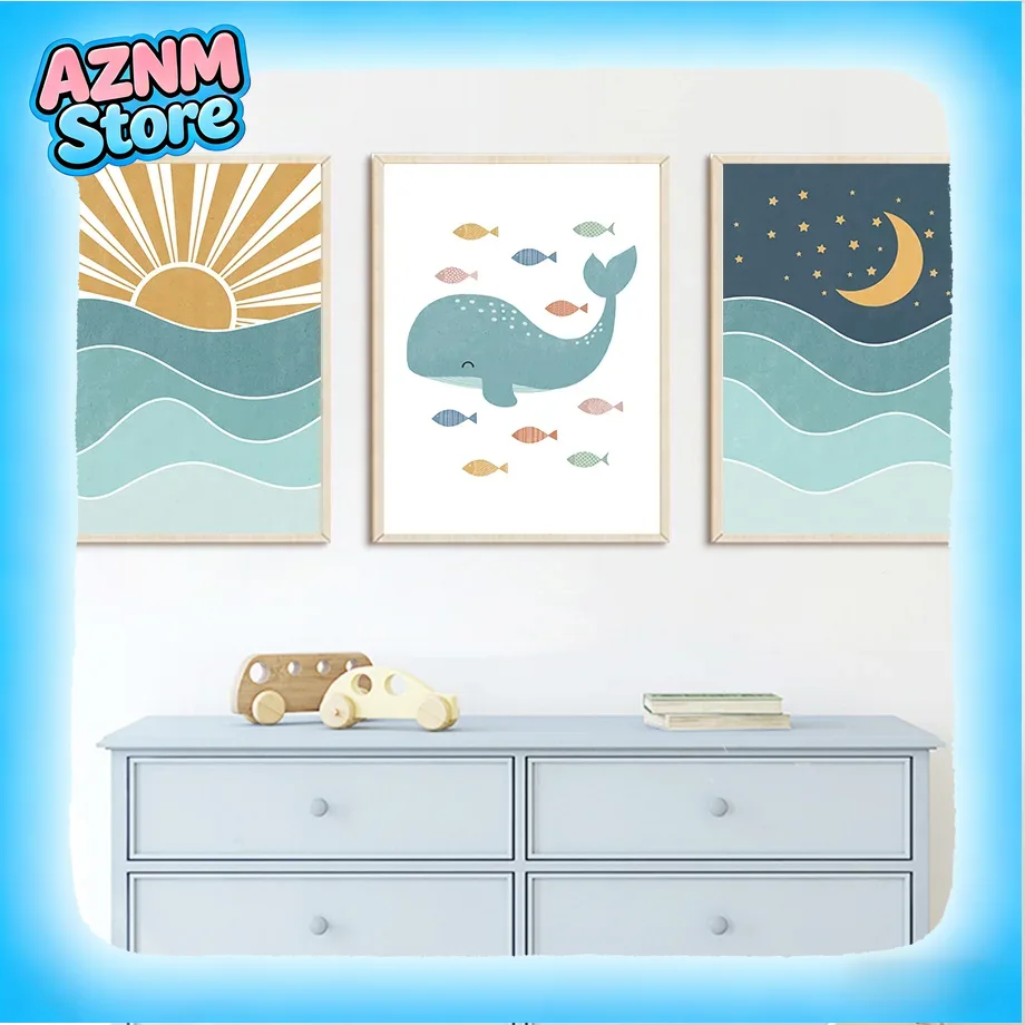 Fish Whale Seagull Sunrise Sun - Baby Nursery Quotes のレビューと価格