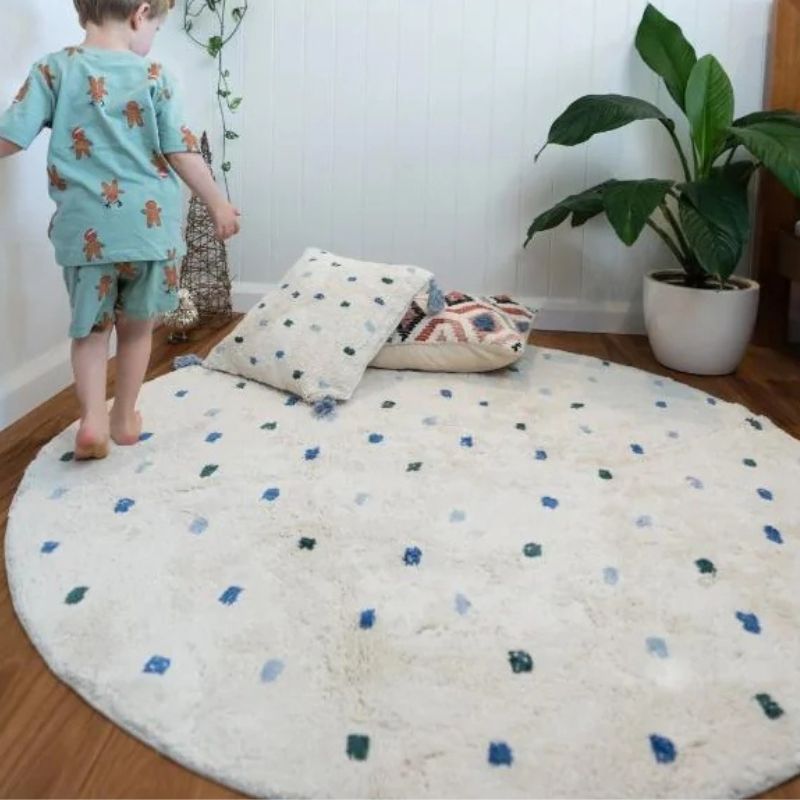 Dot Fluffy Carpet Living Room  - Soft Rug Nursery のレビューと価格