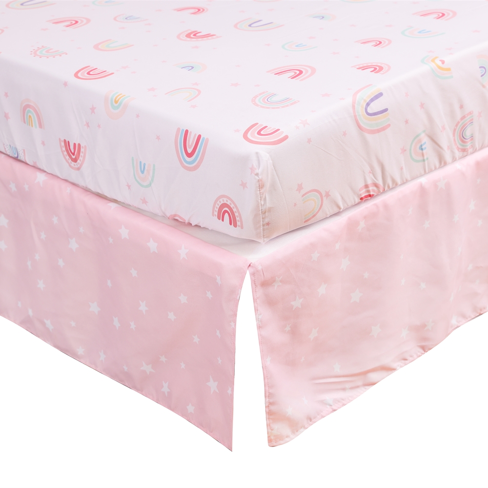 3Pcs Rainbow Baby Infant Crib  - Baby Nursery Bedding のレビューと価格
