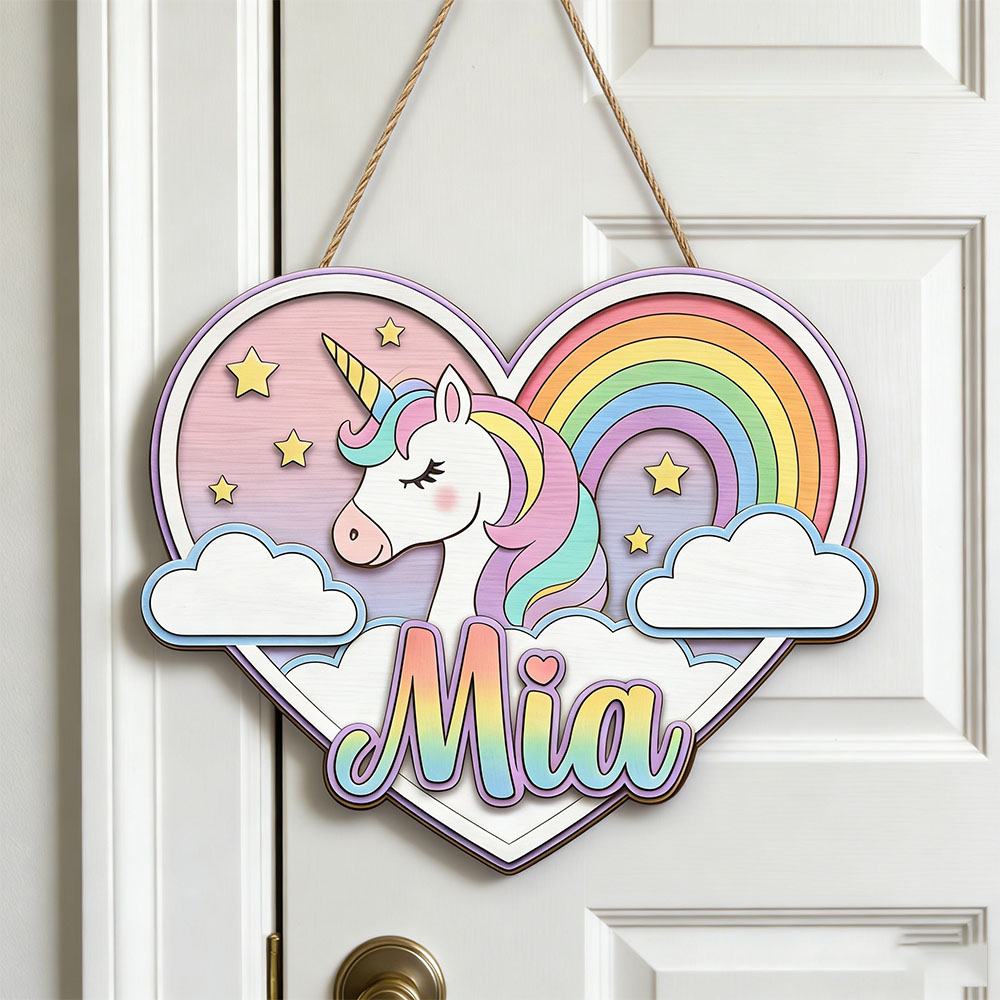Custom Heart Shaped Rainbow Un - Baby Nursery Themes Girl のレビューと価格