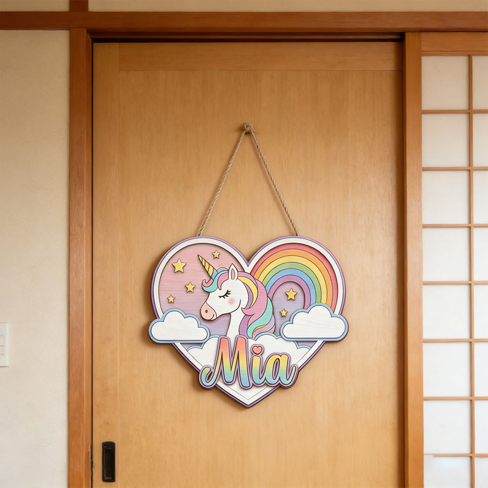 Custom Heart Shaped Rainbow Un - Baby Nursery Themes Girl のレビューと価格