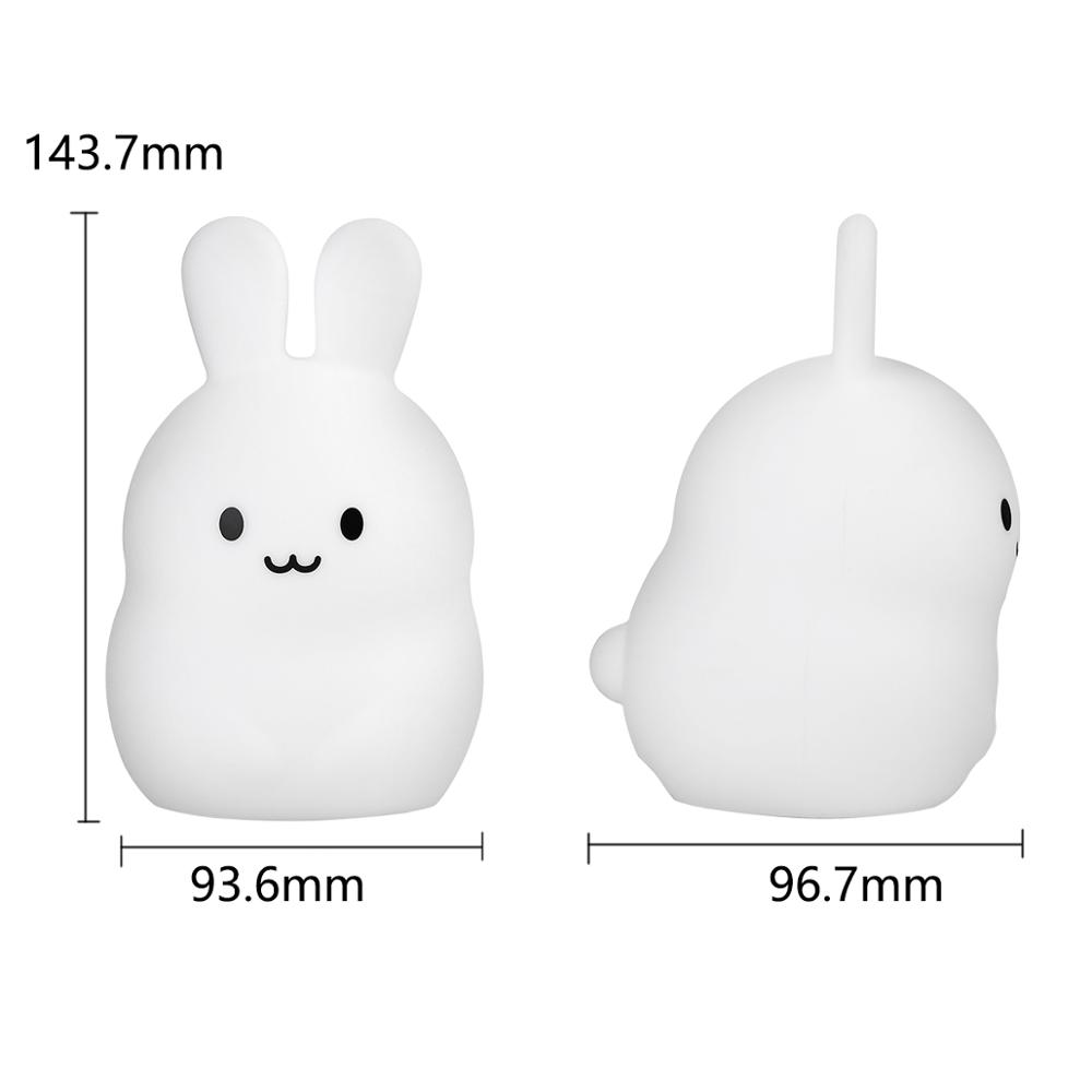 Touch Sensor Rabbit Night Ligh - Baby Nursery Lamp のレビューと価格