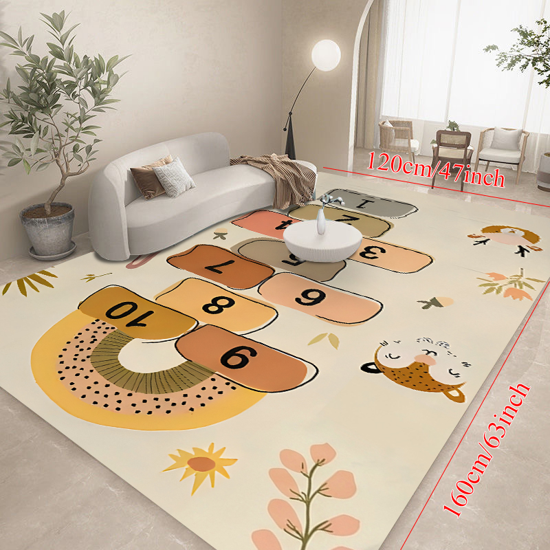 Cute Cartoon Animal Hopscotch  - Baby Nursery Rug のレビューと価格