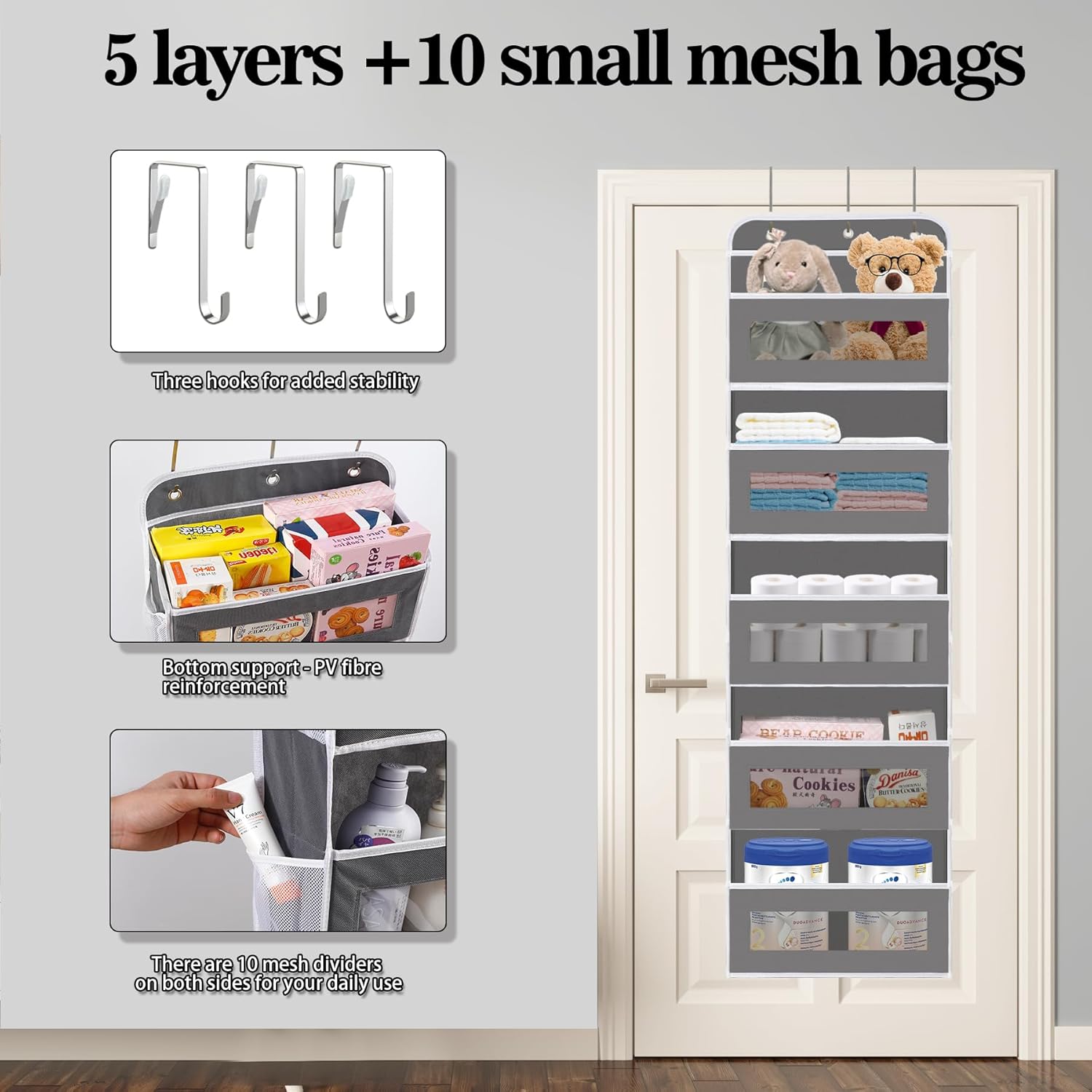Over The Door Organizer, 5 She - Baby Nursery Images のレビューと価格