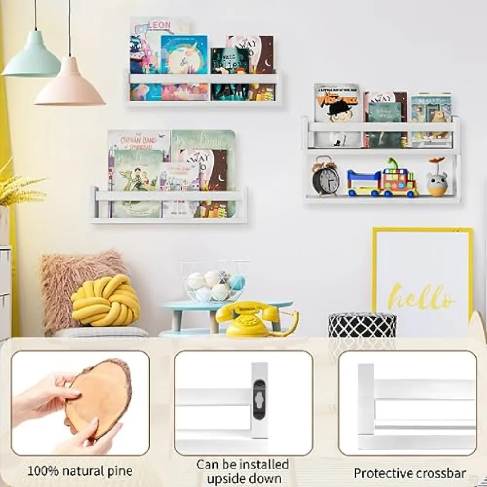 QimCoor Nursery Book Shelves S - Baby Nursery Floating Shelves のレビューと価格