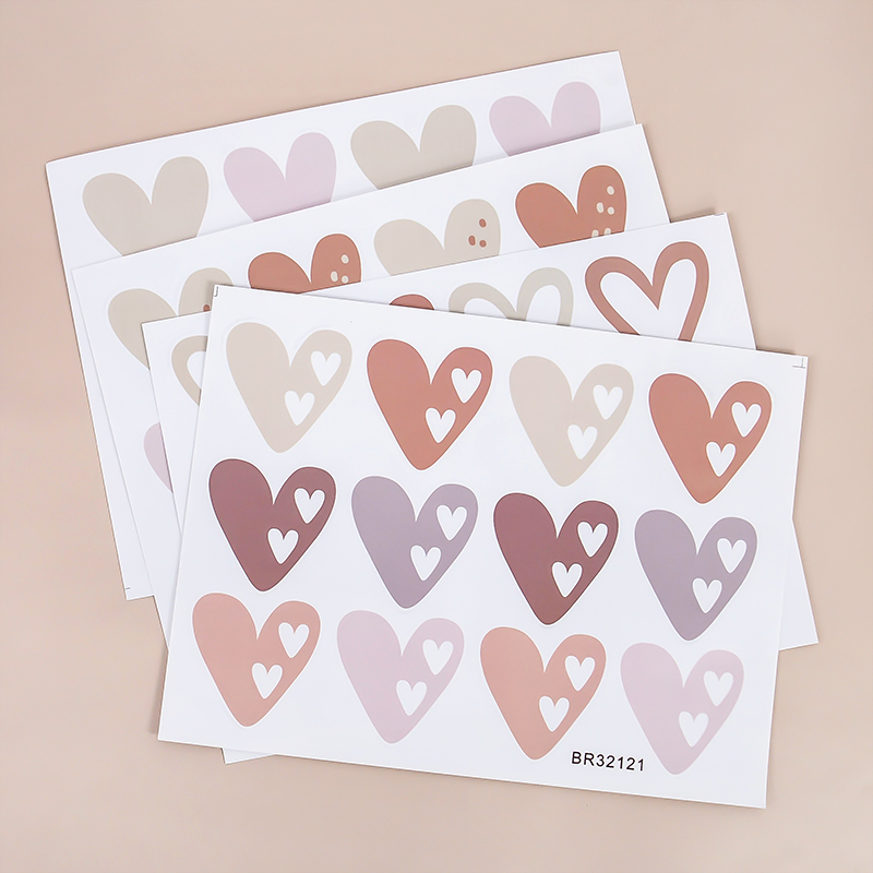 2pcs Lovely Hearts Ins Wall St - Baby Nursery Wallpaper Girl のレビューと価格