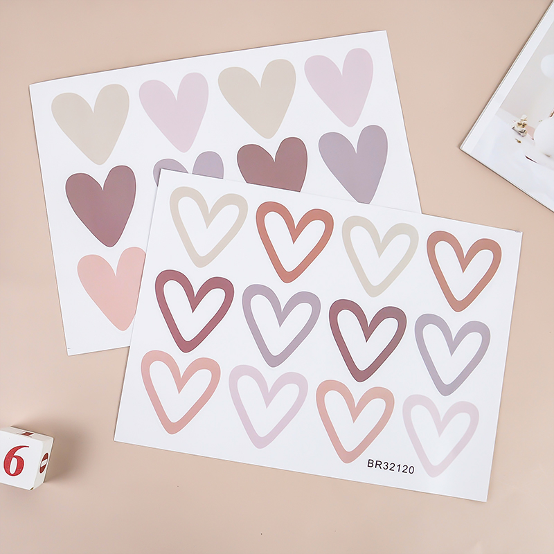 2pcs Lovely Hearts Ins Wall St - Baby Nursery Wallpaper Girl のレビューと価格