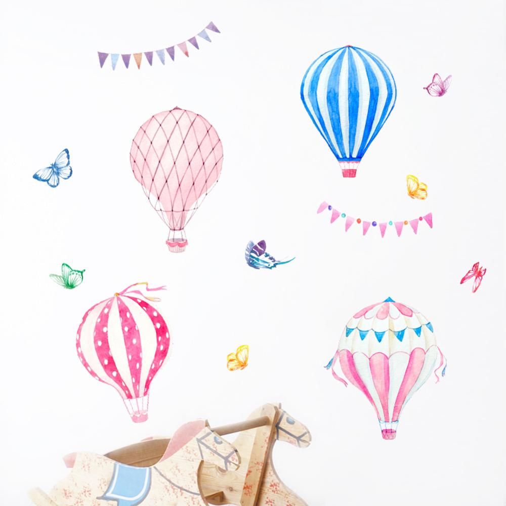 Cartoon Hot Air Balloon Wall S - Baby Nursery Hot Air Balloon のレビューと価格