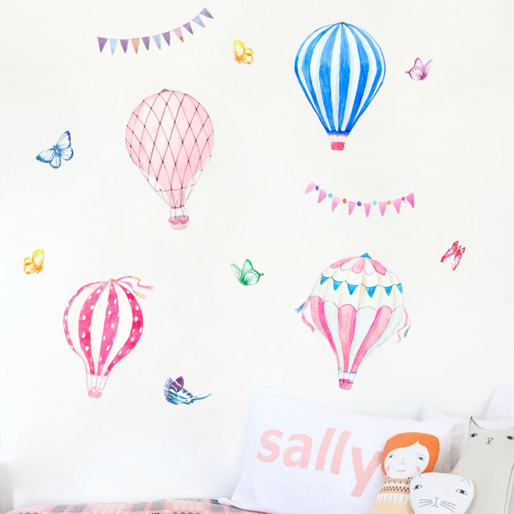 Cartoon Hot Air Balloon Wall S - Baby Nursery Hot Air Balloon のレビューと価格