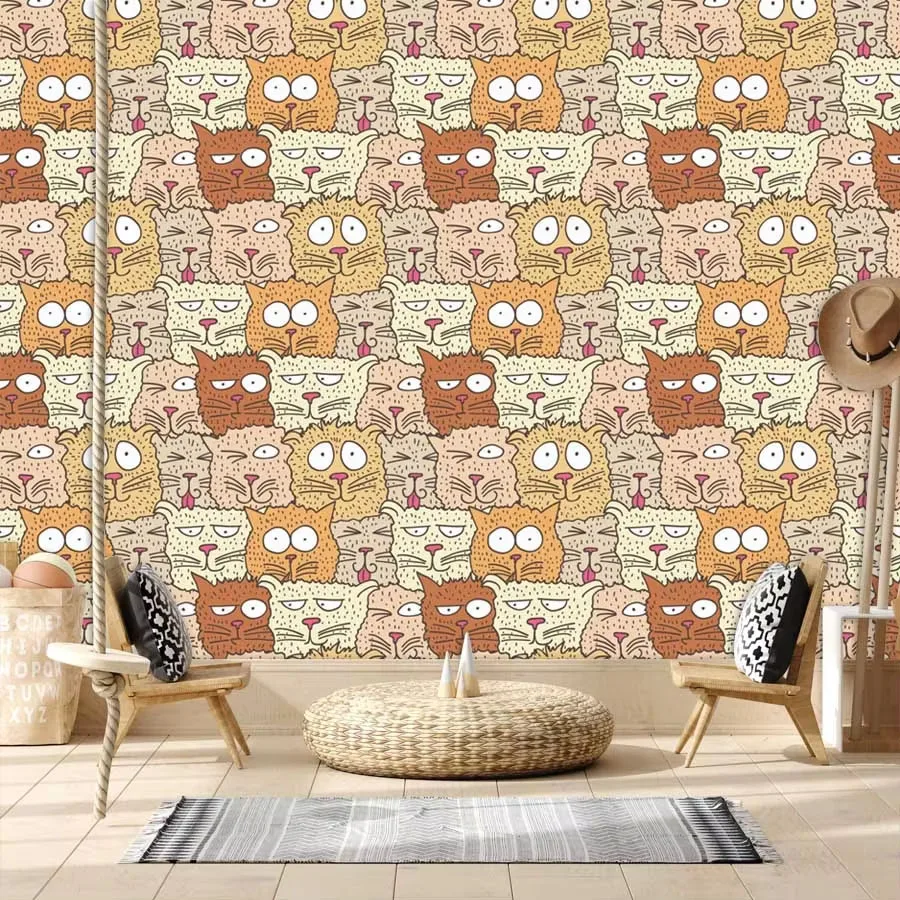 Custom Cartoon Waterproof Peel - Baby Nursery Peel And Stick Wallpaper のレビューと価格