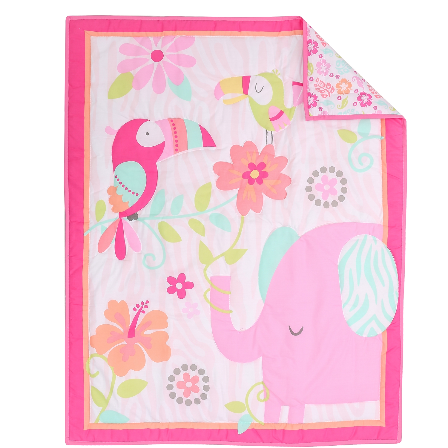 Pink Elephant Cot Baby Bedding - Baby Nursery Bedding のレビューと価格