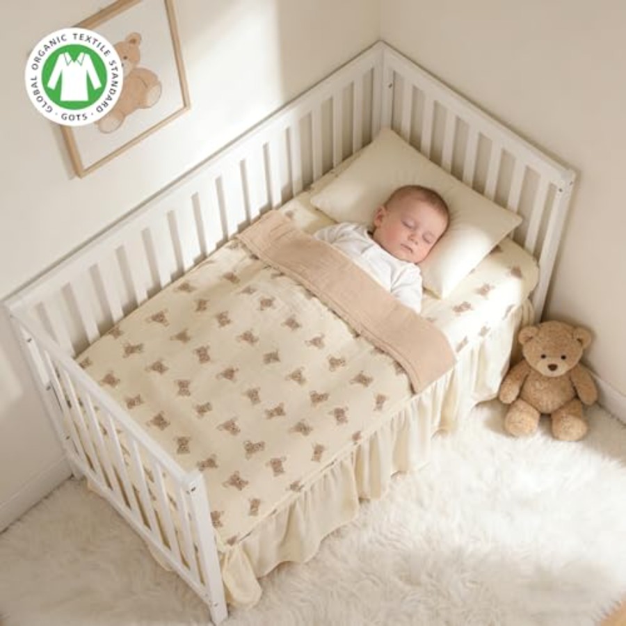 Organic Cotton Muslin Baby Cri - Baby Nursery Bedding のレビューと価格