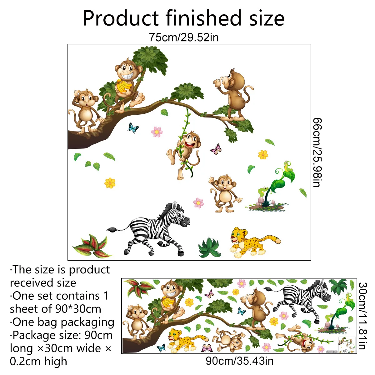 Forest Animal Lion Sloth Monke - Baby Nursery Wallpaper Girl のレビューと価格