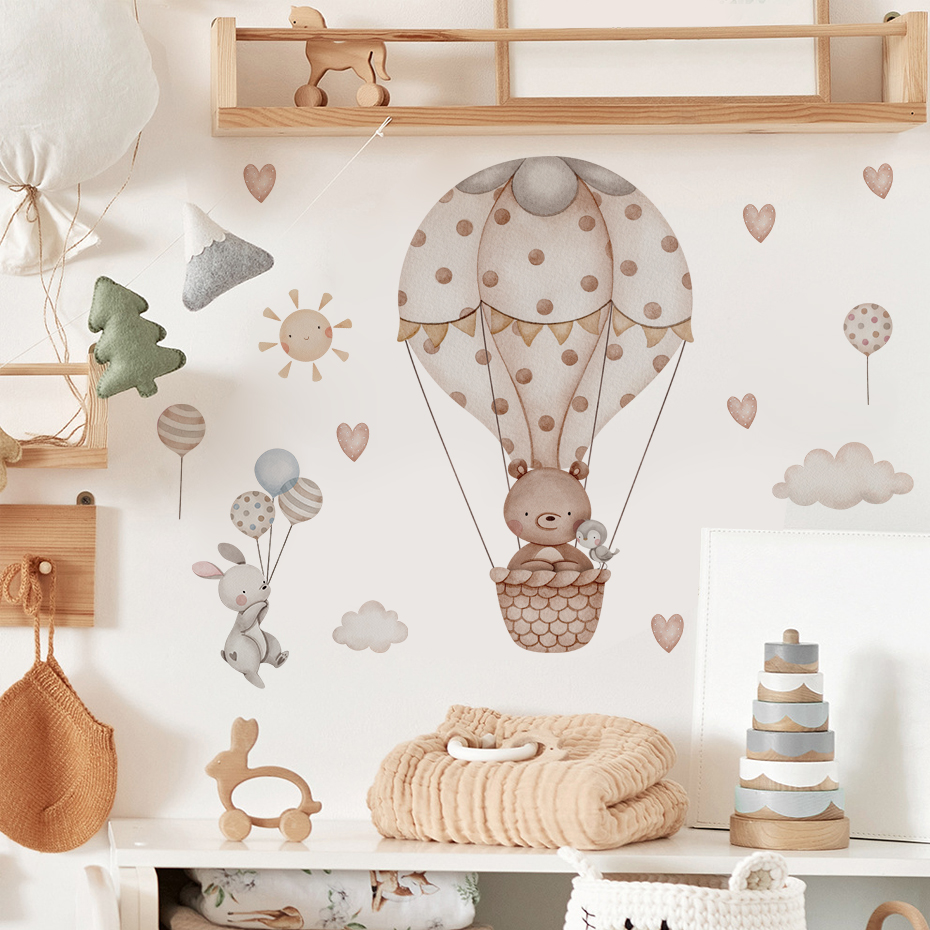 Cartoon Hot Air Balloon Animal - Baby Nursery Hot Air Balloon のレビューと価格