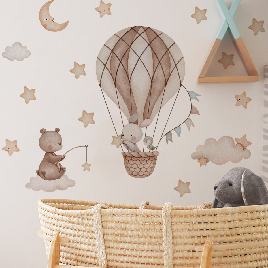 Cartoon Hot Air Balloon Animal - Baby Nursery Hot Air Balloon のレビューと価格