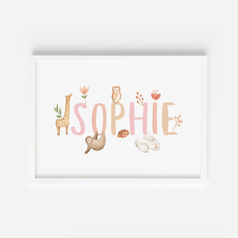 Name Custom Poster Nursery Can - Baby Nursery Name Letters のレビューと価格