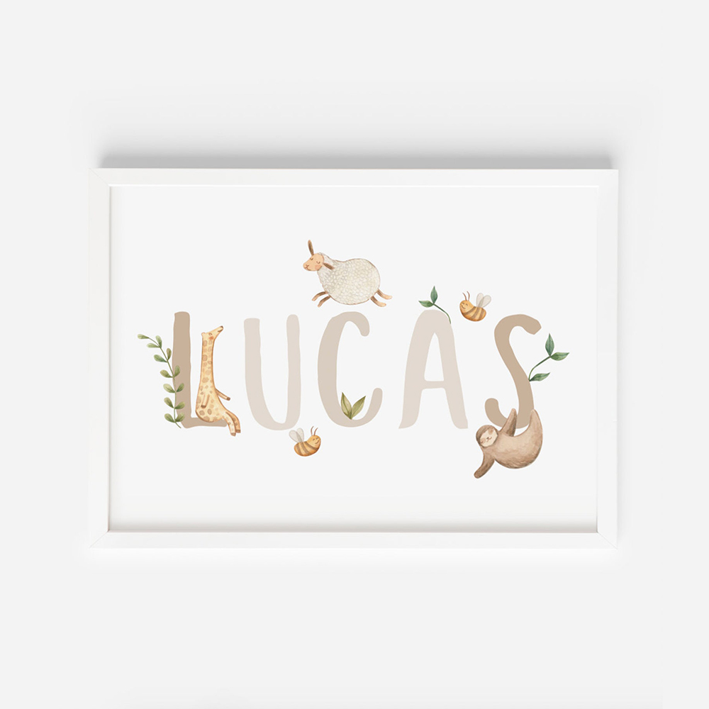 Name Custom Poster Nursery Can - Baby Nursery Name Letters のレビューと価格