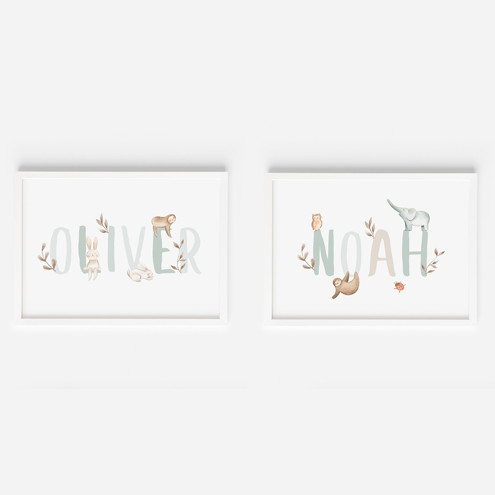 Name Custom Poster Nursery Can - Baby Nursery Name Letters のレビューと価格