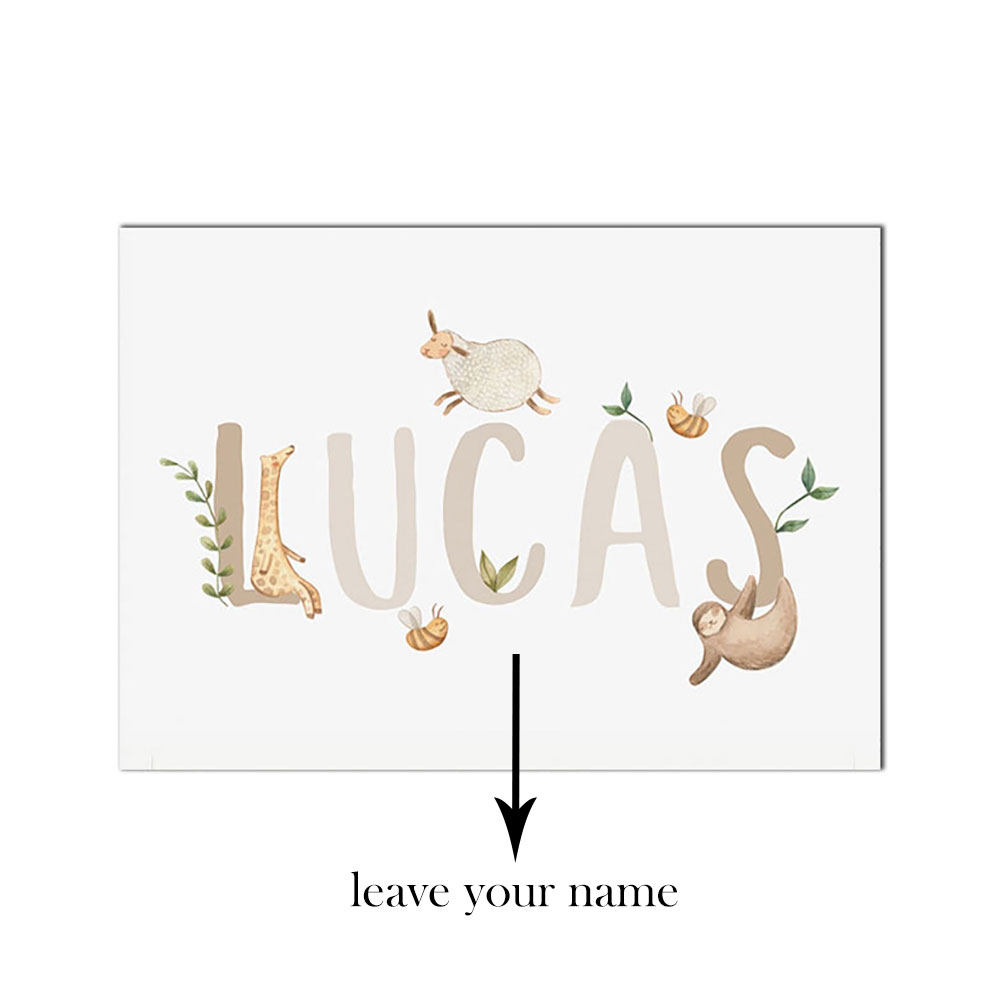 Name Custom Poster Nursery Can - Baby Nursery Name Letters のレビューと価格