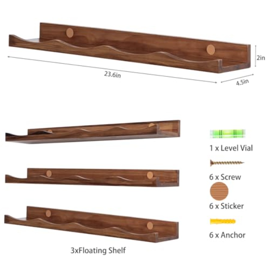 Floating Bookshelf for Floatin - Baby Nursery Floating Shelves のレビューと価格