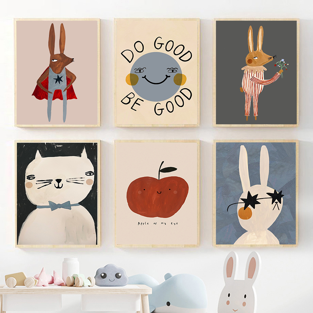Funny Cartoon Rabbit Bear Anim - Baby Nursery Quotes のレビューと価格