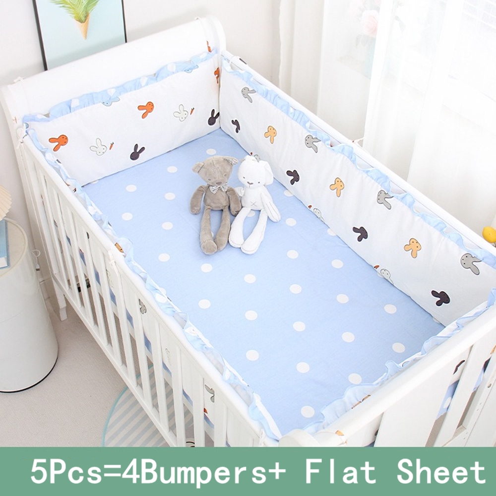 5Pcs Crib Bedding Set Girl Bab - Baby Nursery Bedding のレビューと価格