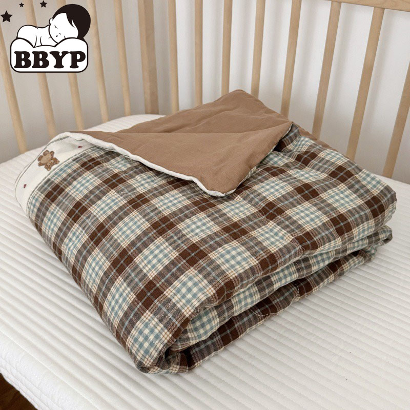 Breathable Grid Linen Quilt fo - Baby Nursery Bedding のレビューと価格