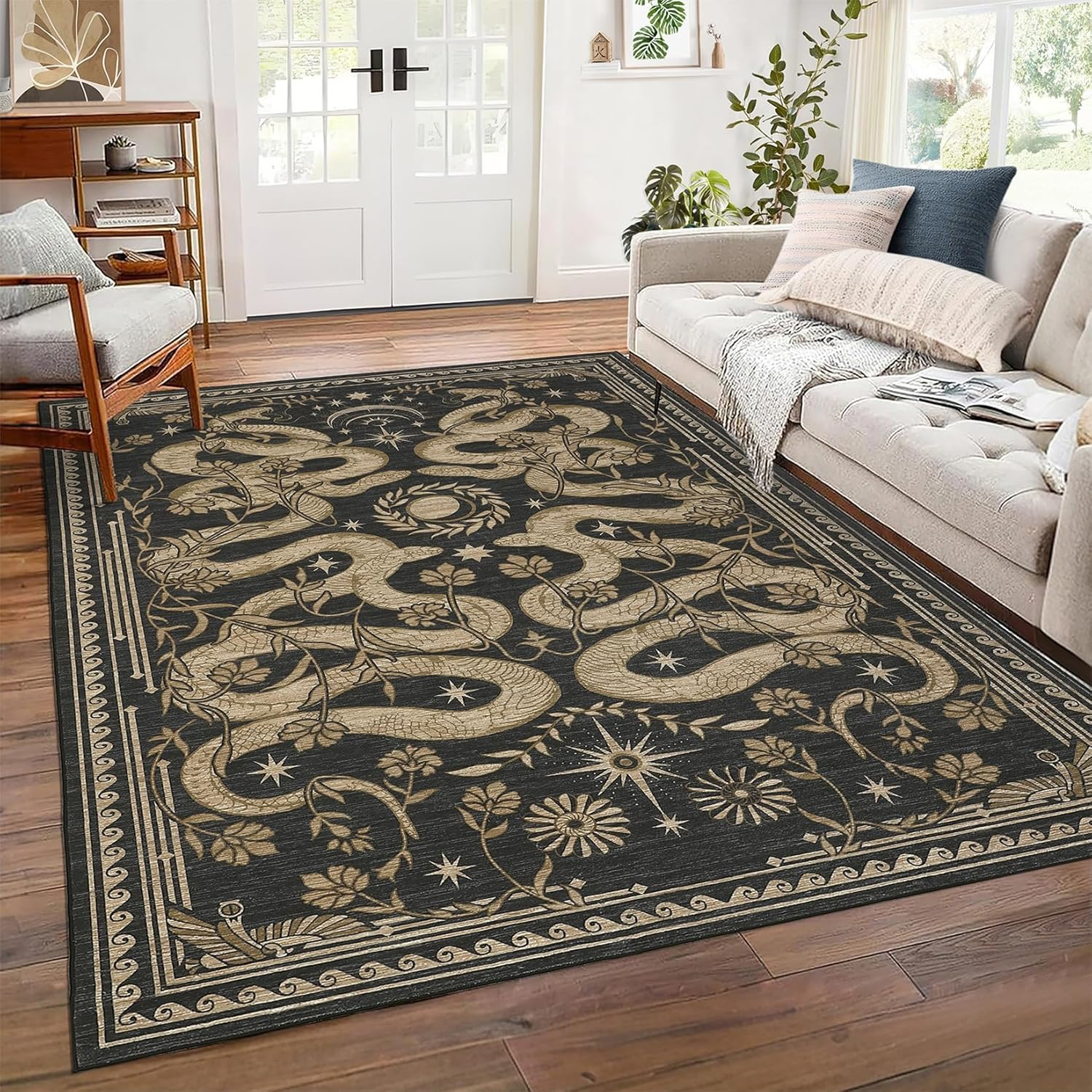 Snake Washable Rugs for Living - Soft Rug Nursery のレビューと価格