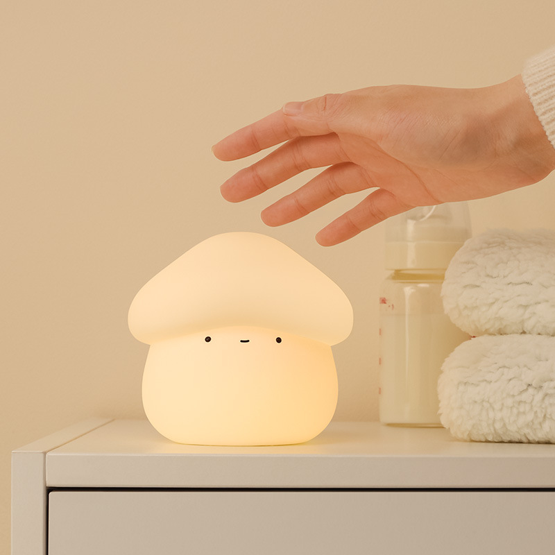1Pcs Mushroom Head Silicone Ni - Baby Nursery Lamp のレビューと価格