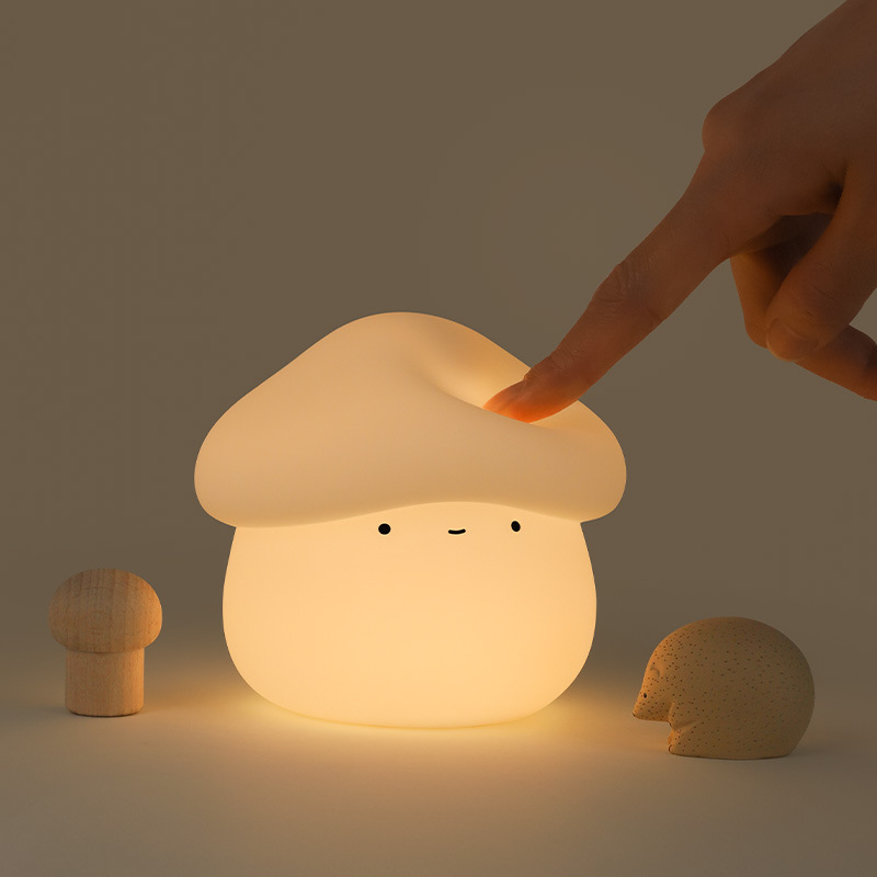 1Pcs Mushroom Head Silicone Ni - Baby Nursery Lamp のレビューと価格