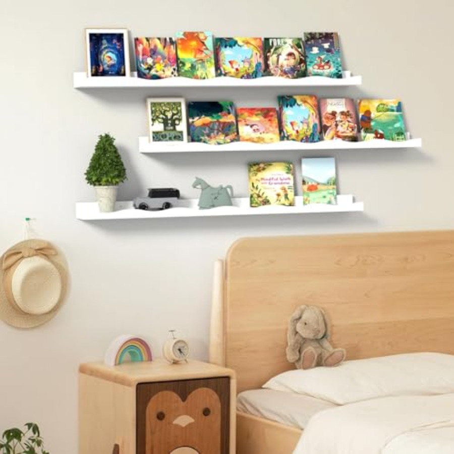 Floating Bookshelf for Floatin - Baby Nursery Floating Shelves のレビューと価格