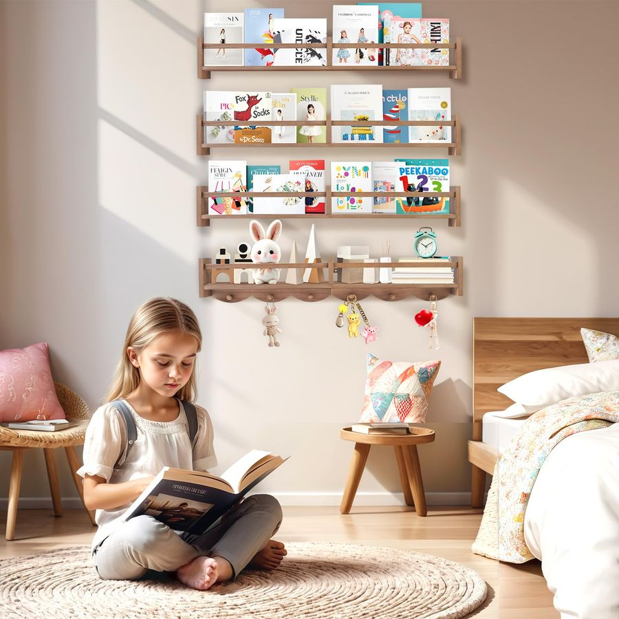 Nursery Book Shelves Wall Moun - Baby Nursery Floating Shelves のレビューと価格