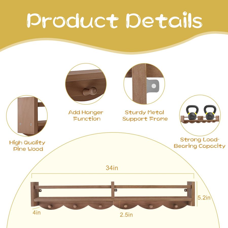Nursery Book Shelves Wall Moun - Baby Nursery Floating Shelves のレビューと価格