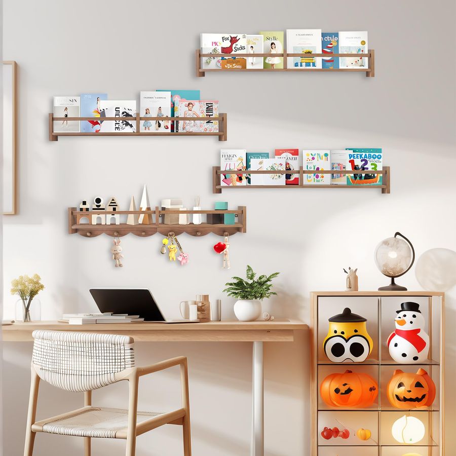Nursery Book Shelves Wall Moun - Baby Nursery Floating Shelves のレビューと価格