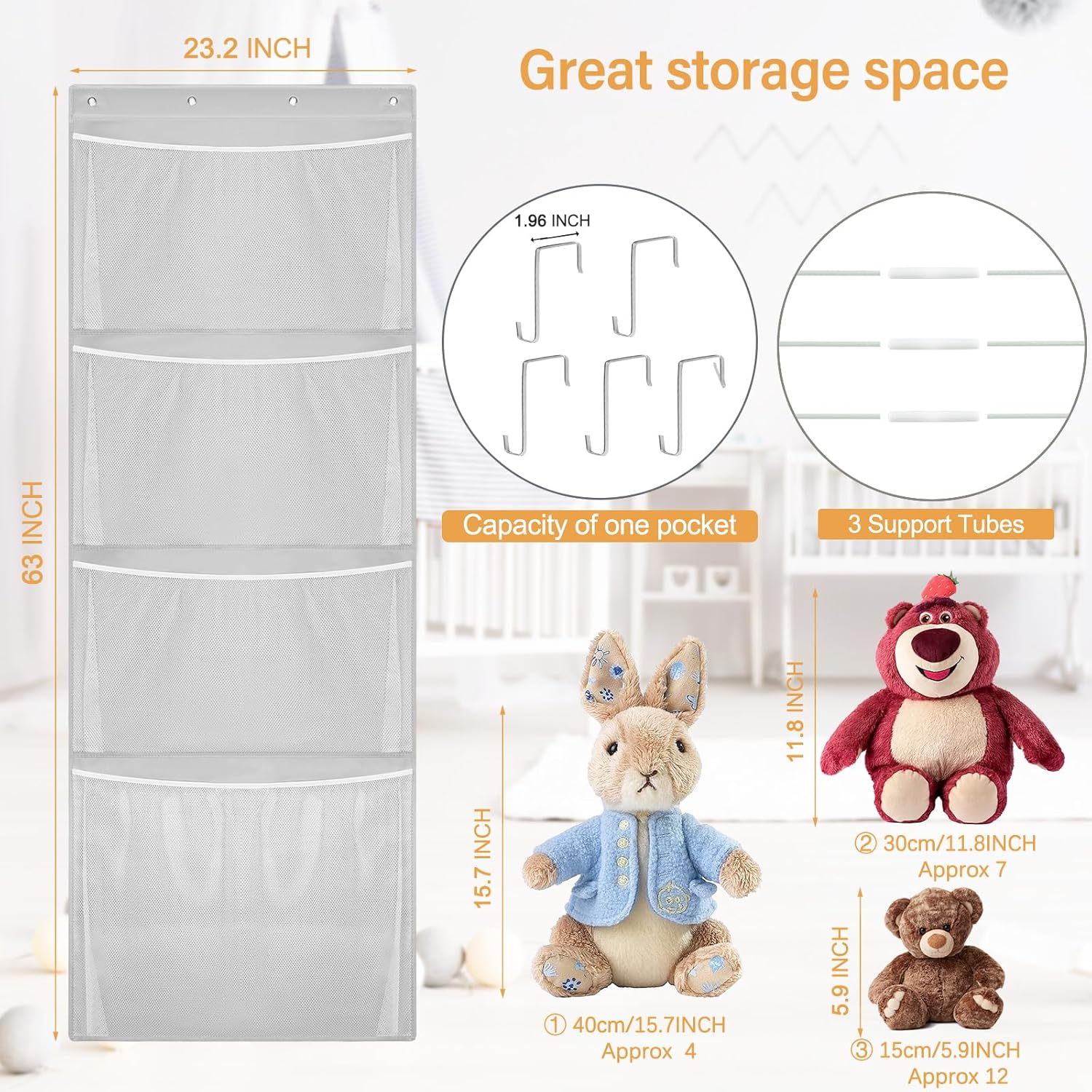Hanging Stuffed Animal Storage - Baby Nursery Images のレビューと価格
