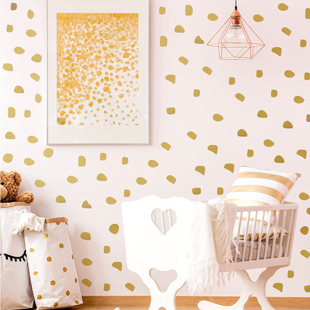 96Pcs/set Cute  Irregular Dots - Baby Nursery Wallpaper Girl のレビューと価格