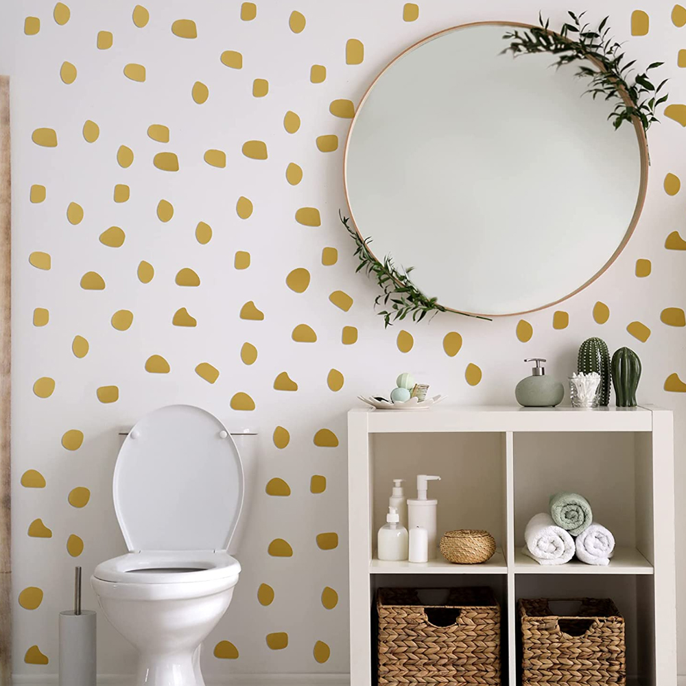 96Pcs/set Cute  Irregular Dots - Baby Nursery Wallpaper Girl のレビューと価格