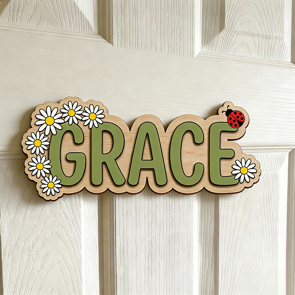 Personalized Cute Daisy Ladybu - Baby Nursery Themes Girl のレビューと価格