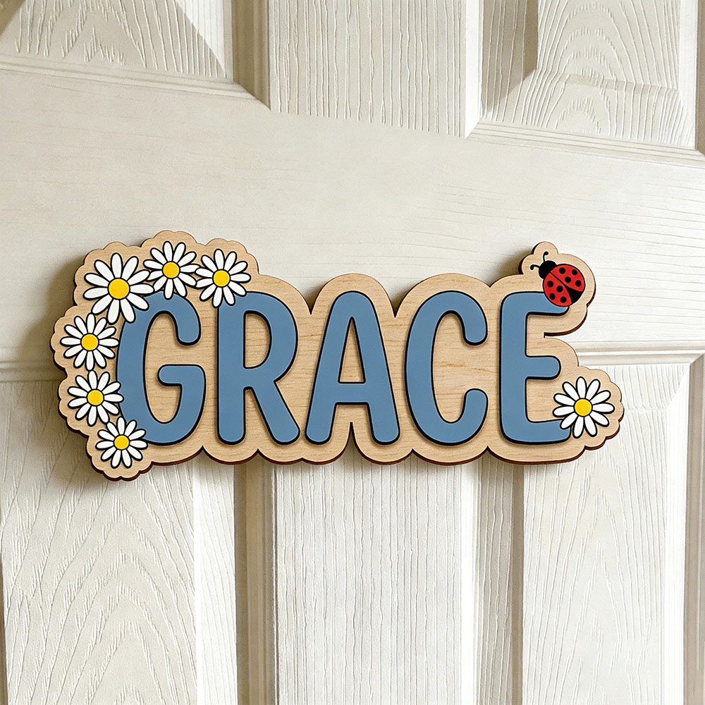 Personalized Cute Daisy Ladybu - Baby Nursery Themes Girl のレビューと価格