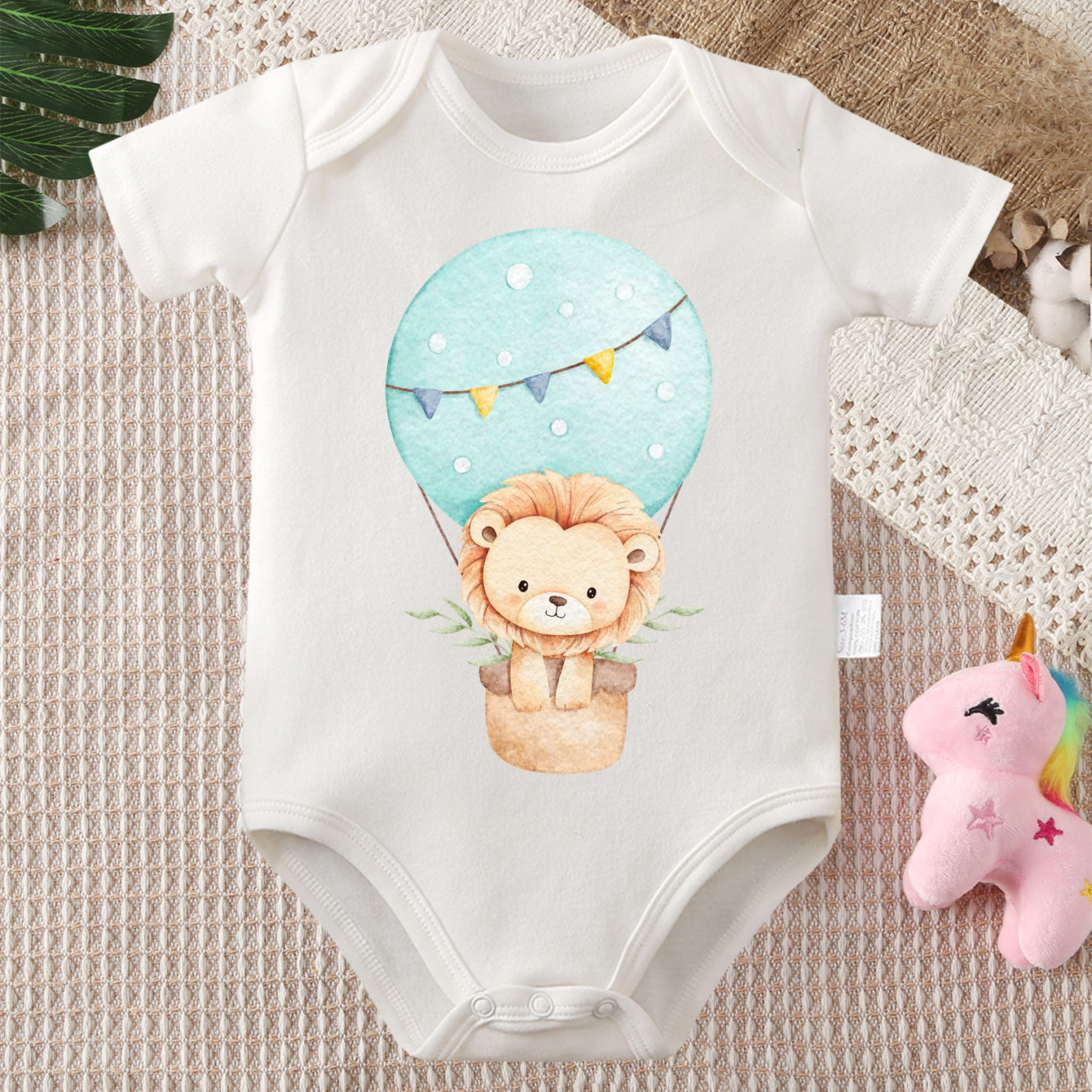 100% Cotton Onesie I Like Hot  - Baby Nursery Hot Air Balloon のレビューと価格
