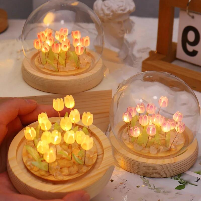 Artificial Tulip Flower Night  - Baby Nursery Lamp のレビューと価格