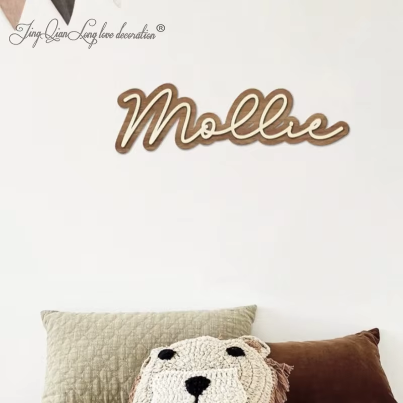 Custom Wooden Name Sign for Nu - Baby Nursery Name Letters のレビューと価格