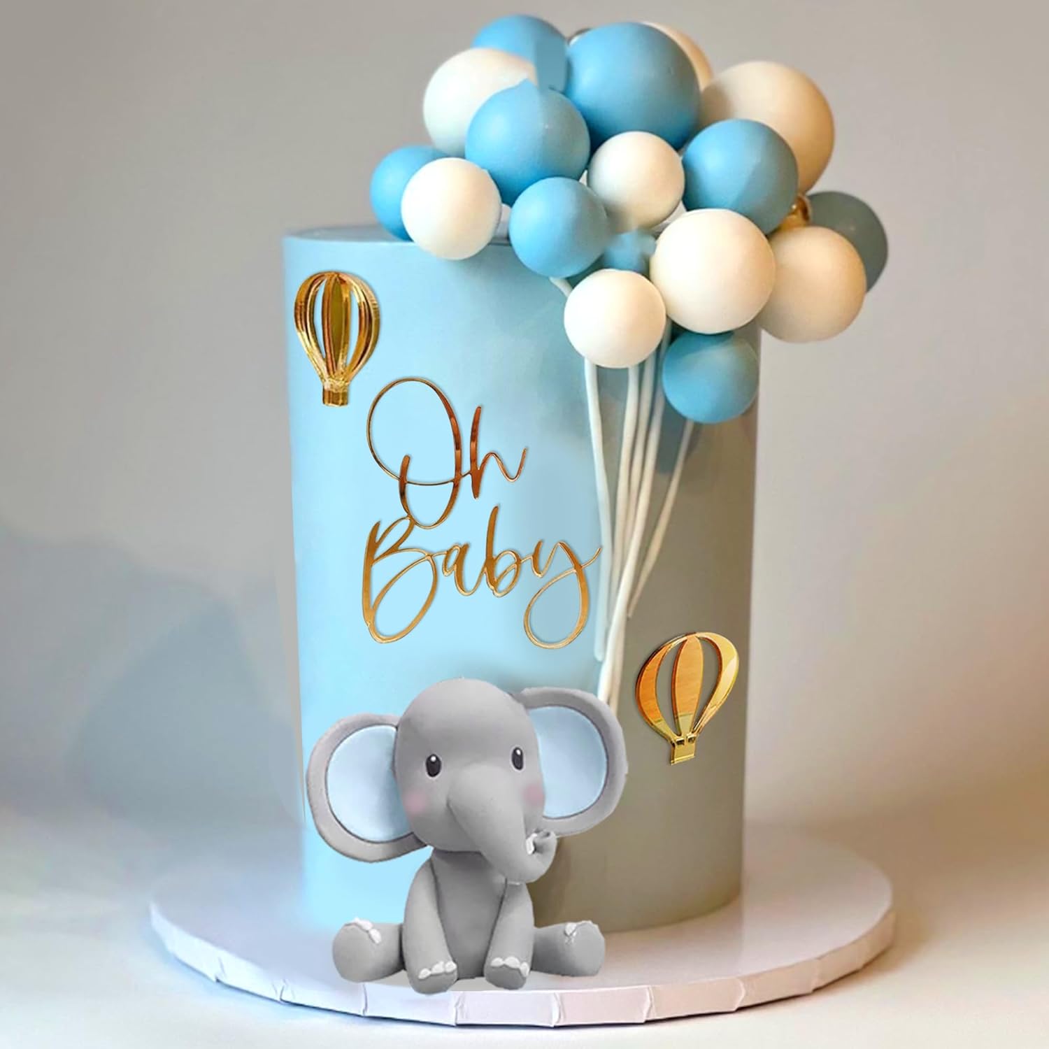 Elephant Cake Decoration with  - Baby Nursery Hot Air Balloon のレビューと価格
