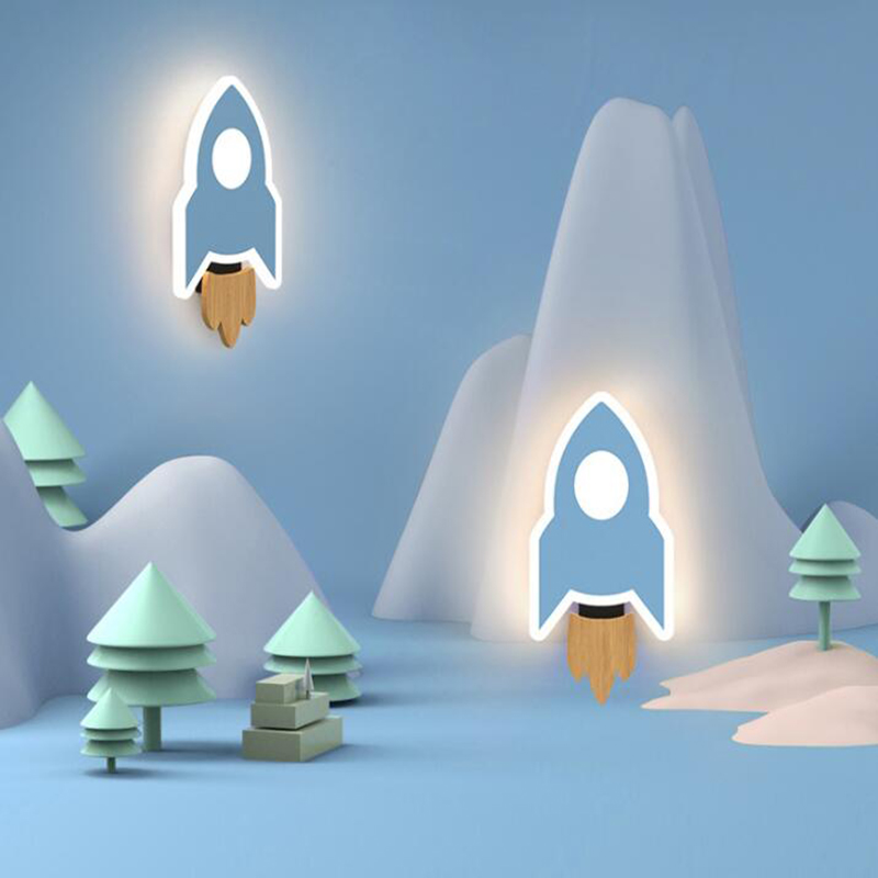 Cartoon LED Rocket Wall Lamp M - Baby Nursery Lamp のレビューと価格